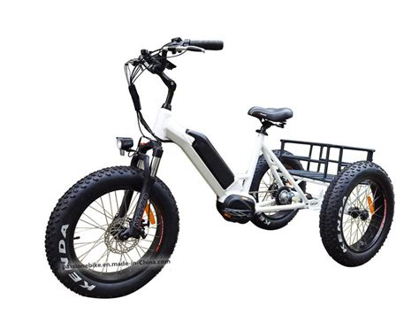China Manufacturers 20 Fat Tire Electric Tricycle Bafang 350w Mid