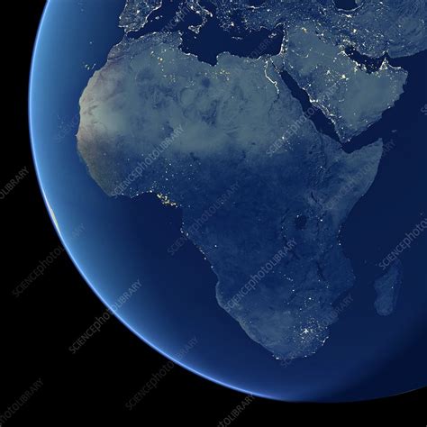 africa at night satellite image stock image c001 9099 science photo library