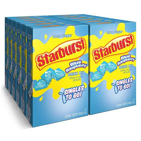 Buy Starburst Singles To Go Powdered Drink Mix Blue Raspberry Pack Of