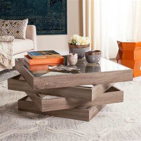 Safavieh Anwen Mid Century Geometric Wood Light Gray ... Shop wayfair for all the best fabric coffee tables.