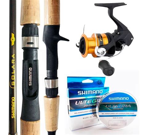 Kit Pesca Shimano Vara Solara Molinete Fx E Linha Ultegra