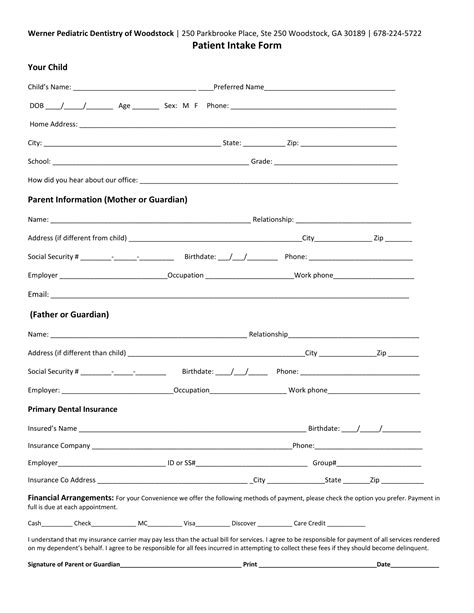96 Best Ideas For Coloring Printable New Patient Dental Forms