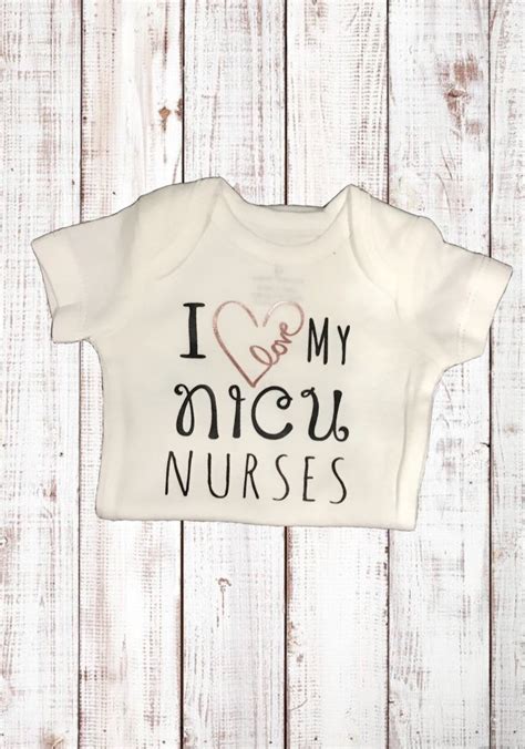 I Love My Nicu Nurses Nicu Nurse Preemie Girl Clothes Etsy