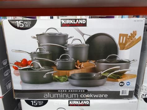 cookware anodized hard kirkland signature costco 15pc vary subject pricing inventory change any