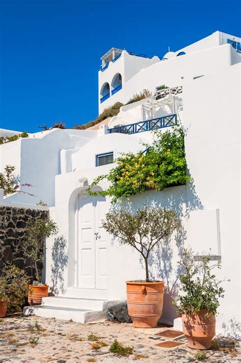 Traditional Architecture On Santorini Island Greece Stock Photo