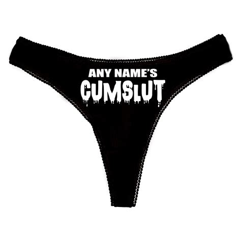 any name s cum slut knickers panties and camisole set etsy