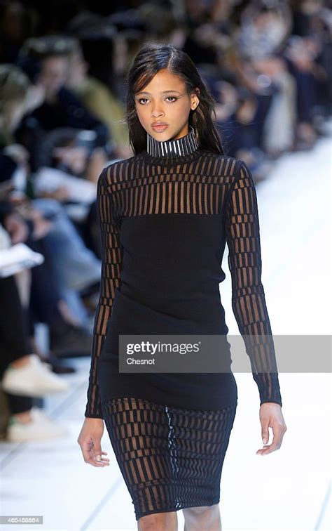 A Model Walks The Runway During The Mugler Show As Part Of The Paris