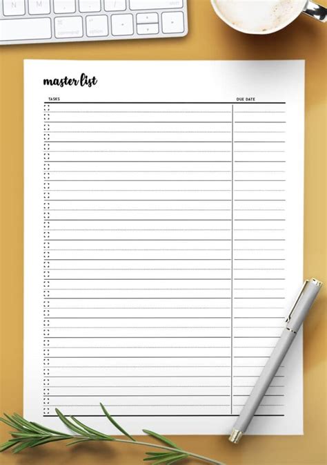 How To Get Things Done With These Task List Templates World Of Printables