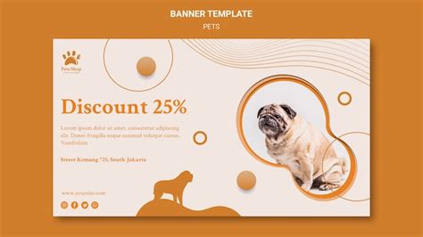 Free Psd Horizontal Banner Template For Pet Shop With Dog