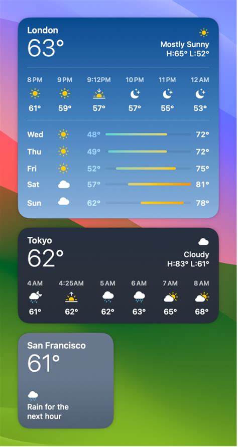 Use Weather Widgets On Mac Apple Support