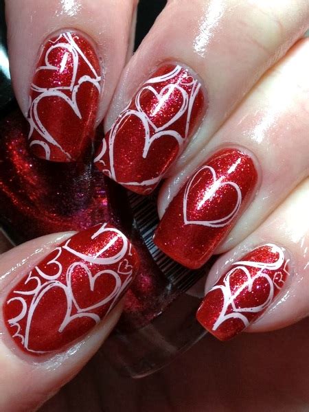 50 Best Valentines Day Nail Art Designs Pink Lover