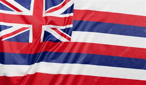 Bandera De Hawái Ondeando Al Viento Bandera Hawaiana Página Completa