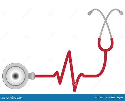 Stethoscope With Heart Beat Stock Images Image 27655114