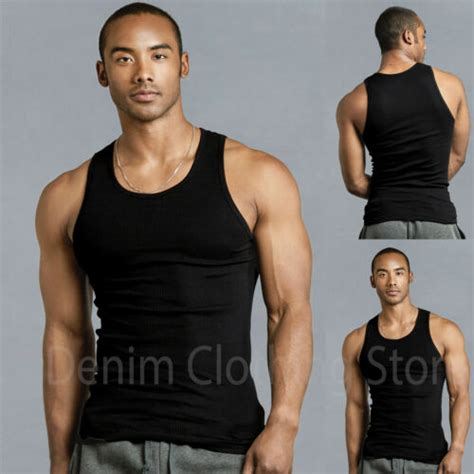 3 6 12 Pack Men Tank Top 100 Cotton A Shirt Wife Beater Ribbed