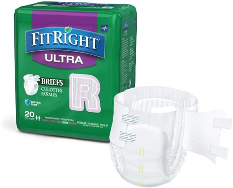 Fitright Ultra Adult Diapers Disposable Incontinence Briefs With Tabs