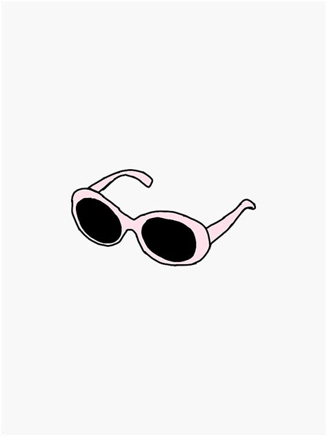 Light Pink Clout Goggles Sticker By Aacreates Redbubble
