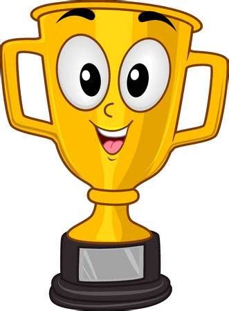 Asiático niño niño con auriculares. La mascota Ilustración de un trofeo de oro sonriente por ...