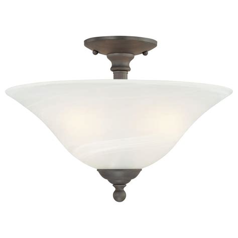 Other lights will feature clear glass or clear plastic that. Thomas Lighting Riva 3-Light Painted Bronze Ceiling Semi ...