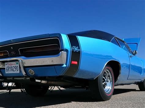 Blue Dodge Rt Muscle Car