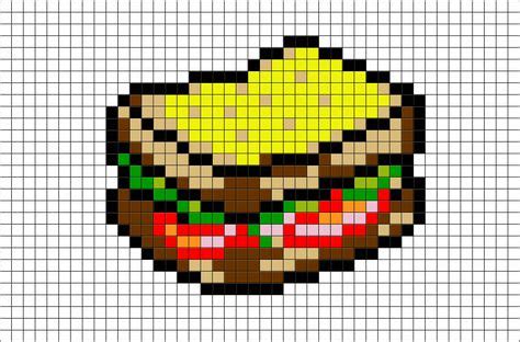 Food Pixel Art Grid