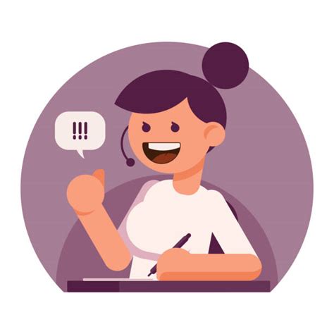 Best Call Center Agent Illustrations Royalty Free Vector