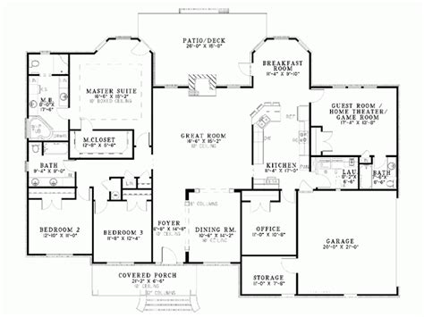 Dream Four Bedroom Single Story House Plans 17 Photo ...