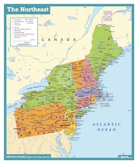 Printable Map Of Northeast Us | Printable Maps | Printable Eastern Us ...