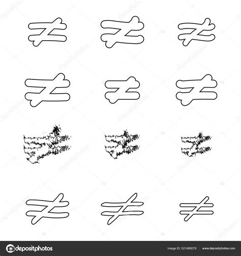 Equal Sign Icon Collection Hand Drawn Equal Sign Mathematics Symbols