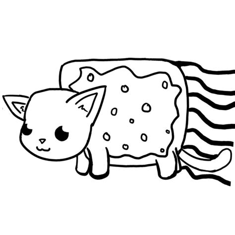 Nyan Cat Coloring Sheet