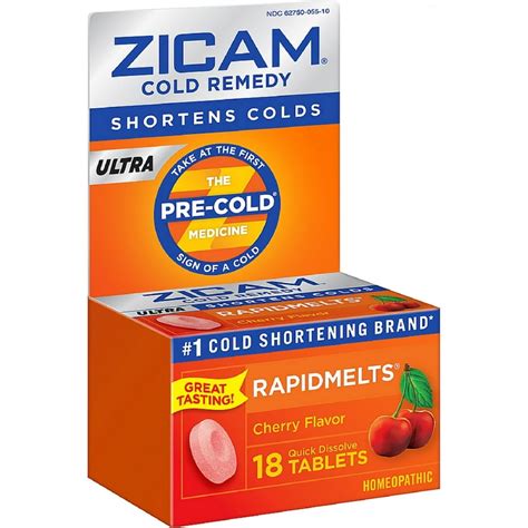Zicam Ultra Cold Remedy Rapidmelts Cherry 18 Ea Pack Of 2