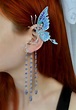 Blue butterfly ear cuff Fairy ear cuff dangle Butterfly | Etsy