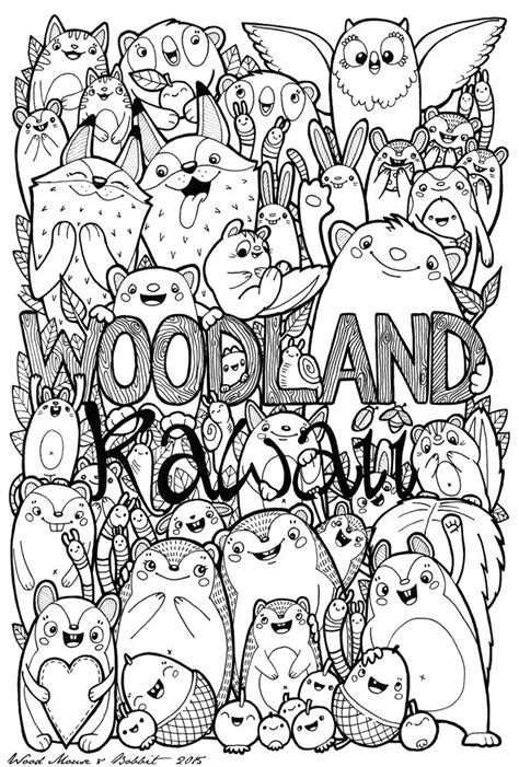 Doodle Kawaii Coloring Pages For Adults By Doodle