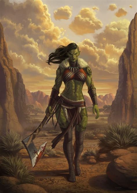 Orc Warrior Fantasy Female Warrior Heroic Fantasy Fantasy Art Women