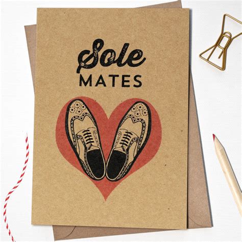 Valentines Day Sole Mates Card By Papergravy