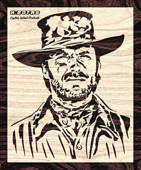 Clint Eastwood Etsy In 2021 Scroll Saw Patterns Free Scroll Saw