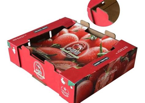 Custom Wholesale Recycle Material Tomato Packing Boxes Fruit Corrugated