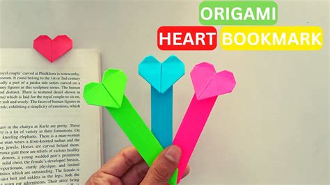 Origami Heart Bookmark Easy Paper Bookmark Making Easy Paper Heart