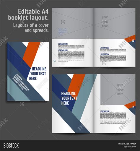 A4 Book Layout Design Template Vector And Photo Bigstock
