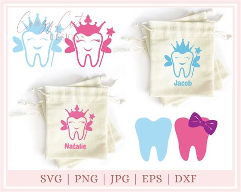 Tooth Svg Bundle Tooth Fairy Svg Tooth Fairy Bag Svg Teeth Etsy