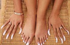 long toenails nails french pedicure sexy fingernails trend manicure toe freaky