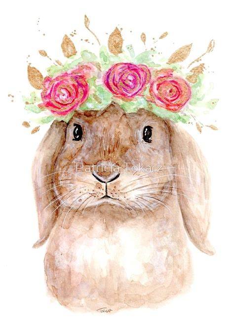 20 Bunny With Flower Crown Homyhomee