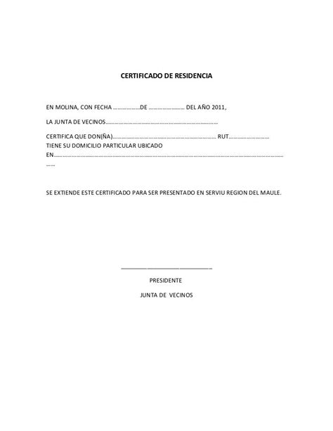 Modelo De Carta De Autorizacion Descargar Certificado De Residencia