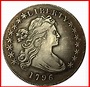 Rare Antique USA United States 1796 Liberty Silver Color Dollar Coin ...