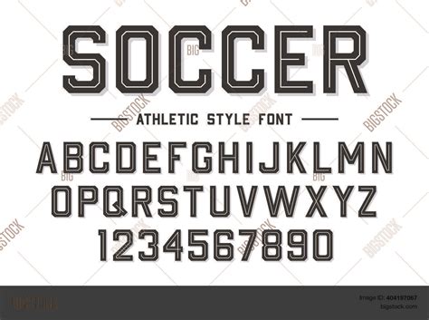 Athletic Style Font Vector And Photo Free Trial Bigstock