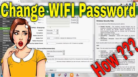 Will appear on the screen after logging in to the network tab the security tab you need to find. How to change WiFi Password. - YouTube