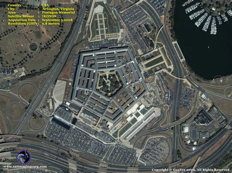 Ikonos Satellite Image Of The Pentagon Satellite Imaging Corp