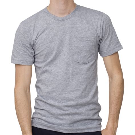 American Apparel Mens Grey Pocket T Shirt 3xl Free Shipping On