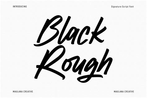 black rough script font design cuts