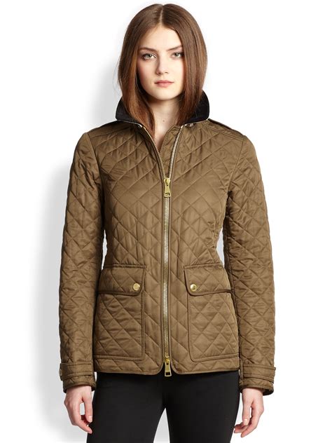 Lyst Burberry Brit Cartford Quilted Field Jacket In Natural