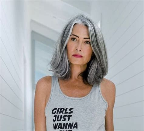 Natural Gray Hair Long Gray Hair Mom Hairstyles Hairstyles For Over
